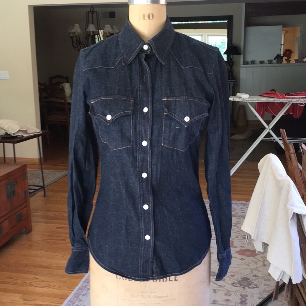 Jean Shop New York Button Down Jean Shirt XS